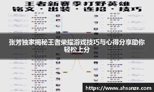 张芳独家揭秘王者荣耀游戏技巧与心得分享助你轻松上分
